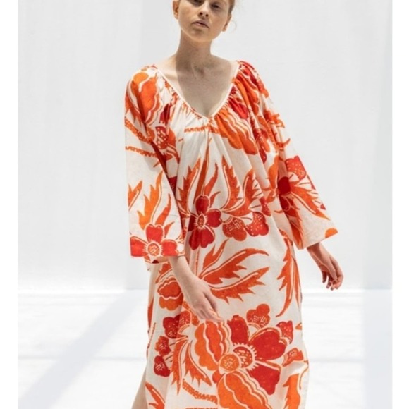 Anthro Mara Hoffman Beach Coverup Dress - Picture 6 of 7